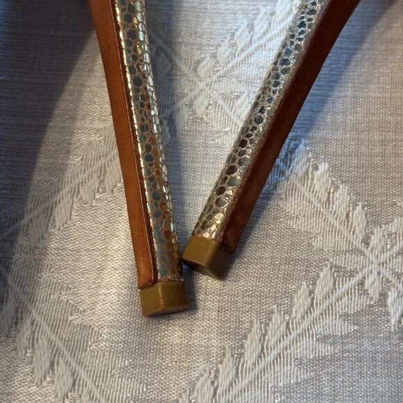 Jimmy Choo Champagne /Gold PlatformGlitter Shoes-